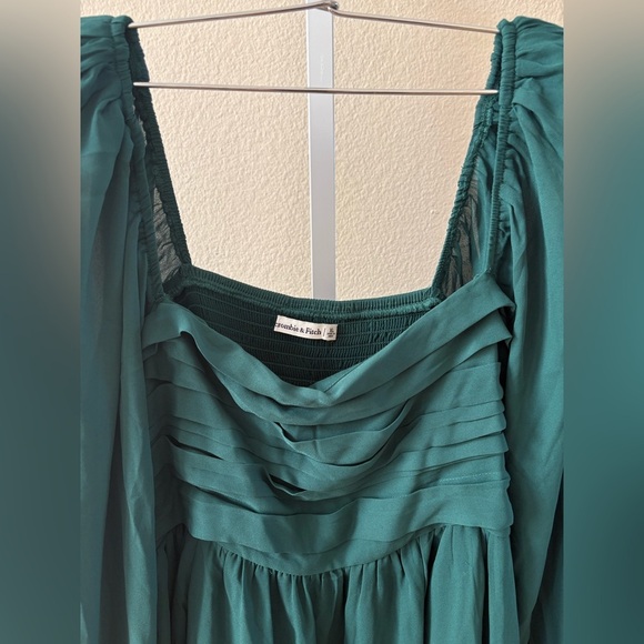 NWT - A&F Emerson Balloon Sleeve Mini Dress in Emerald Green - Size XL - Picture 8 of 8
